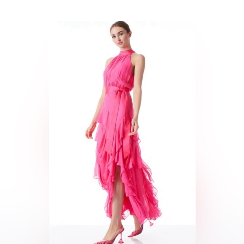 Alice + Olivia Vibrant Pink High Low Dress